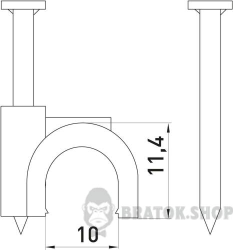 Скоба кругла e.ccc.stand.10 (100шт) s014004 у Києві