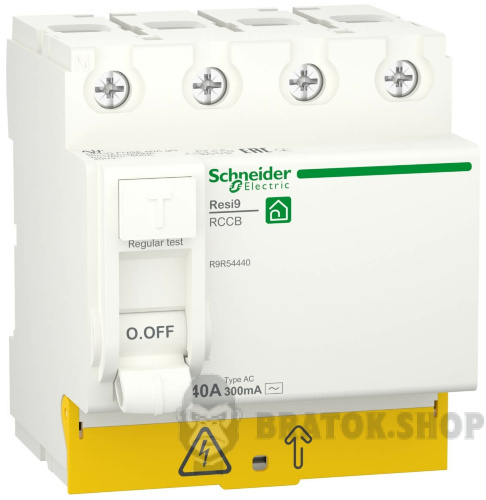 Автомат УЗО 4P 40А 300mА AC Schneider Electric Resi9 (R9R54440) в Сумах