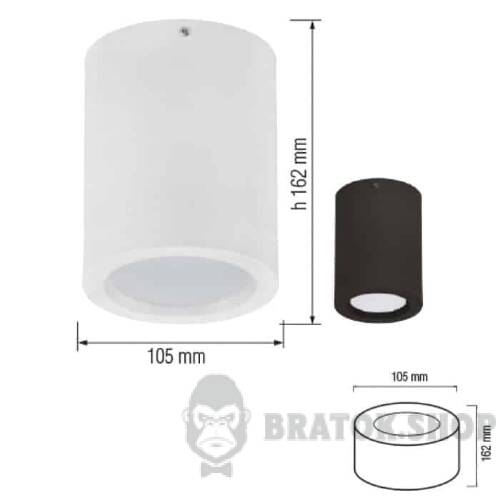 Светильник точечный накладной 5W 4200K цилиндр черный Horoz Electric SANDRA-5 XL 016-043-1005-060 в Киеве
