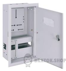 Корпус обліку металевий e.mbox.pro.w.f3.12 IP31 вбудований під 3ф лічильник, 12 модулів