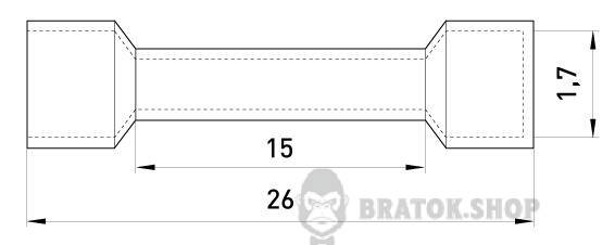 Гільза з'єднувальна ізольована  e.splice.stand.bv.1.yellow 0,5-1,5 кв.мм, жовта, 100шт s4036002 у Сумах