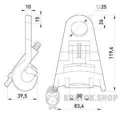 Подвесной зажим ehclamp.pro.1a.25.120, 25-120 кв.мм, тип А