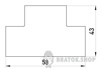 Т-соединитель e.trunking.t.channel.stand.25.25 для короба 25х25мм s5033015 в Киеве