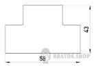 Т-соединитель e.trunking.t.channel.stand.25.25 для короба 25х25мм s5033015 в Киеве
