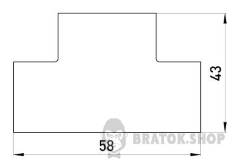 Т-з'єднувач e.trunking.t.channel.stand.25.25 для короба 25х25мм