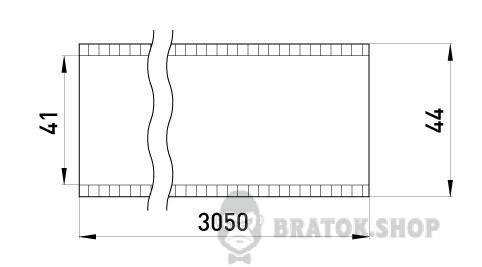 Труба металева e.industrial.pipe.1-1/2" без різьби, 3.05м i0380005 у Києві