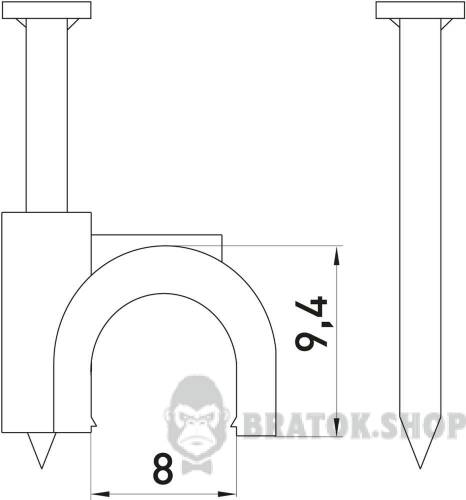 Скоба кругла e.ccc.stand.8 (100шт) s014003 у Києві