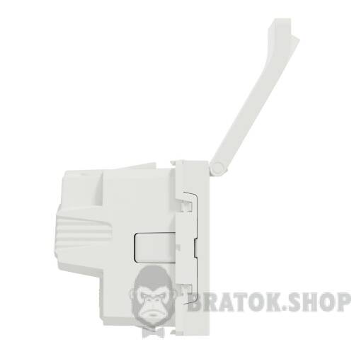 Розетка з з/к, зі шторками з кришкою, 16А, гвинтові зажими білий NU303718TA в Киеве