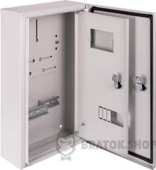 Корпус обліку металевий e.mbox.pro.n.f3.9 IP54 навісний під 3ф лічильник, 9 мод. , з внутр.дверцятами під опломб.