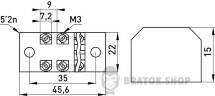 Клемна колодка захищена e.tc.protect.15.3, 15А, 3 полюса p056001