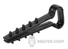 Дюбель-хомут 10мм для плоского провода ENEXT e.metiz.dowel.flat.fir.black.10