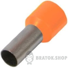 Ізольований наконечник втулковий e.terminal.stand.e1008.orange 1,0 кв.мм, помаранчевий, 100шт