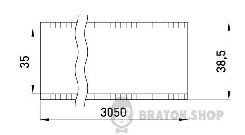 Труба металева e.industrial.pipe.1-1/4" без різьби, 3.05м i0380004 у Києві
