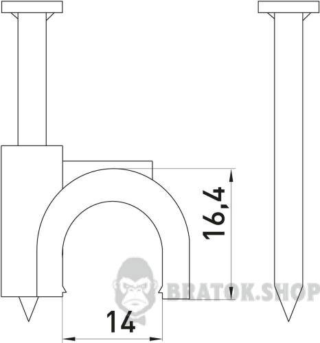 Скоба кругла e.ccc.stand.14 (100шт) s014006 у Києві