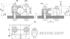 Хомут кабельний KO-27, d16-27 мм, чорний