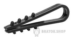 Дюбель-хомут 6мм для круглого провода ENEXT e.metiz.dowel.fir.black.6