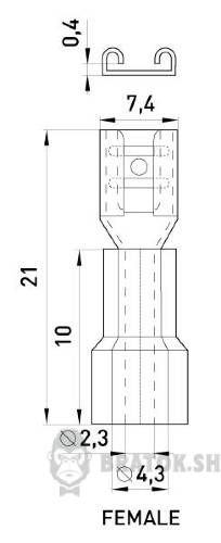 Ізольований наконечник e.terminal.stand.fdd2.250 (dd.f.1,5.2,5.l), 100шт в Сумах