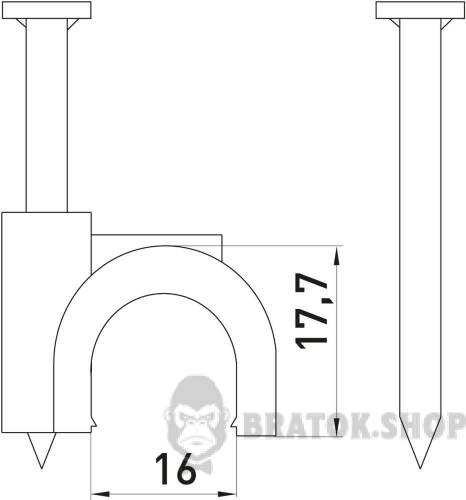 Скоба кругла e.ccc.stand.16 (100шт) s014007 у Києві