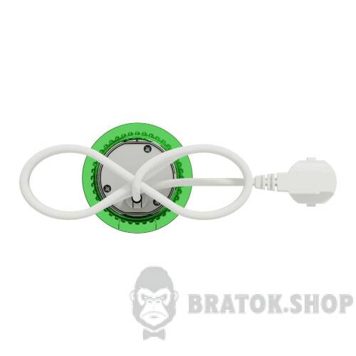 Unica system+, Настільний блок XS, 1 розетка Schuko, 2 метровий кабель, білий INS44000