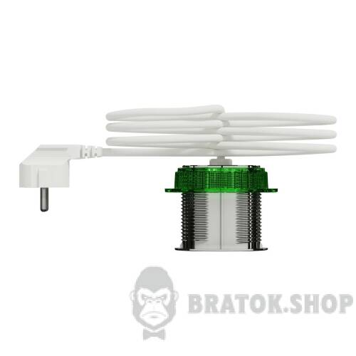 Unica system+, Настільний блок XS, 1 розетка Schuko, 2 метровий кабель, білий INS44000