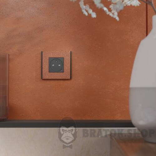 Рамка 1-постова Unica Deco Material, теракотовий NU600271