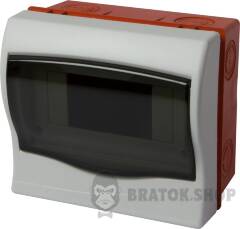 Корпус пластиковий 6-модульний e.plbox.stand.w.06mU, що вбудовується Multusan