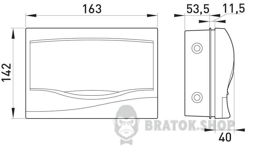 Корпус пластиковий 6-модульний e.plbox.stand.w.06mU, що вбудовується Multusan s0290015u у Києві