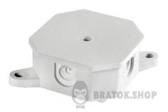 Коробка распределительная e.db.stand.r2.85x85x35K с клеммником, 85х85х35 мм, IP 44, Р 2, наружная
