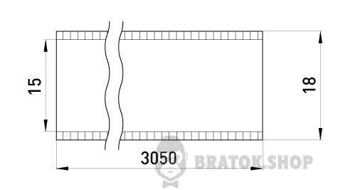 Труба металева e.industrial.pipe.1/2" без різьби, 3.05м i0380001 у Києві