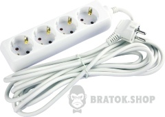 Подовжувач e.es.4.3.z.b 4 гнізда, 3м, з з/к, baby protect