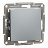 Вимикач одноклавішний кнопковий Schneider Electric Asfora сталь EPH0700162