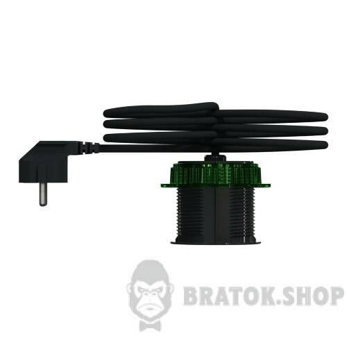 Unica system+, Настільний блок XS, 1 розетка Schuko, 2 метровий кабель, антрацит INS44001