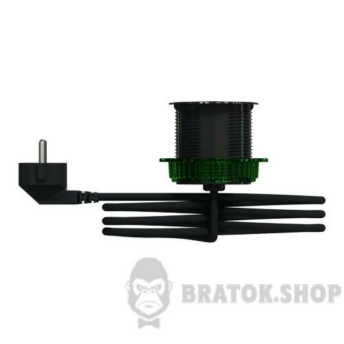 Unica system+, Настільний блок XS, 1 розетка Schuko, 2 метровий кабель, антрацит INS44001