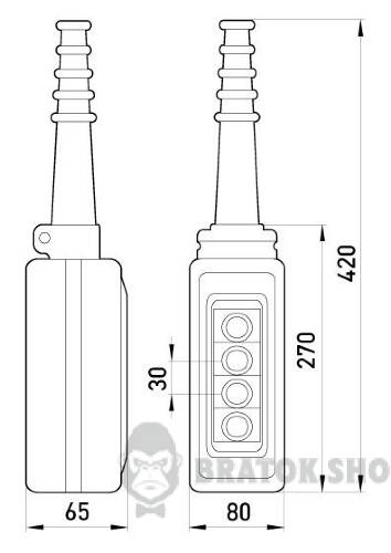 Тельферний пост e.cs.stand.xac.a.471, чотирикнопковий s007008 у Києві