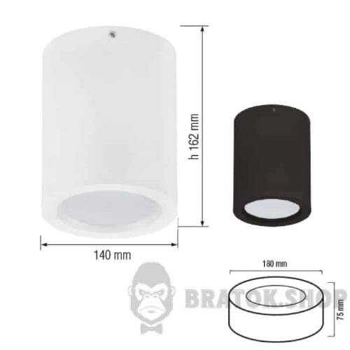 Світильник точковий накладний 10W 4200K циліндр чорний Horoz Electric SANDRA-10 XL 016-043-1010-060 у Києві