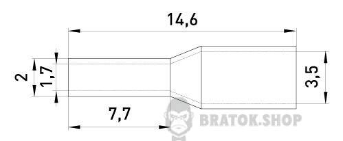 Ізольований наконечник втулковий e.terminal.stand.e1508.yellow 1,5 кв.мм, жовтий, 100шт