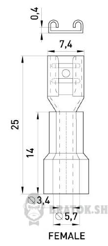 Наконечник ізольований e.terminal.stand.fdd5.5.250 (dd.f.4.6), 100шт в Сумах