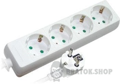 Подовжувач e.es.4.5.z.b 4 гнізда, 5м, з з/к, baby protect