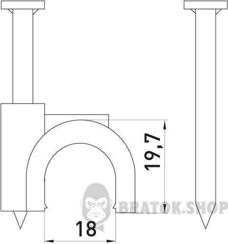 Скоба кругла e.ccc.stand.18 (100шт) s014008 у Києві