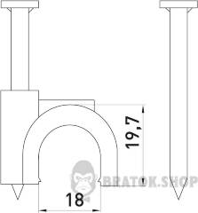 Скоба круглая e.ccc.stand.18 (100шт)