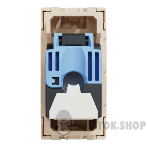 Розетка комп'ютерна RJ45, категорія 6 UTP, 1 модуль, бежева Unica New Studio NU341444 у Києві