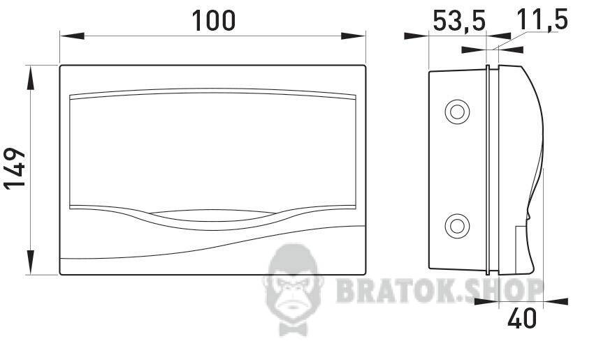 Корпус пластиковий 2-модульний e.plbox.stand.w.02mU, що вбудовується Multusan s0290013u у Києві