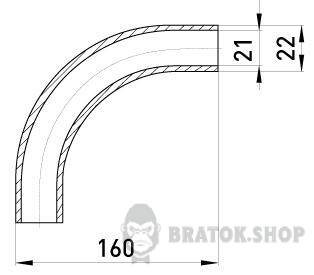 Кутовий з'єднувач металевий e.industrial.pipe.angle.3/4" без різьби, 90 град. i0400002 у Києві