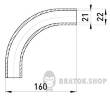 Кутовий з'єднувач металевий e.industrial.pipe.angle.3/4" без різьби, 90 град. i0400002 у Києві