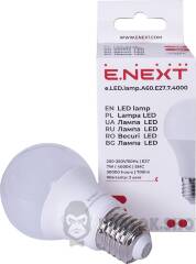 Лампа светодиодная e.LED.lamp.A60.E27.7.4000, 7Вт, 4000К