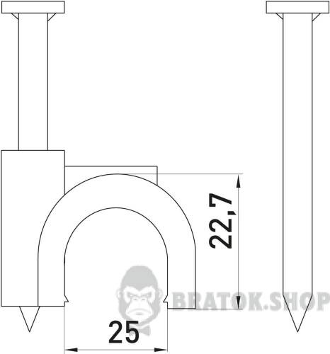 Скоба кругла e.ccc.stand.25 (50шт) s014011 у Києві