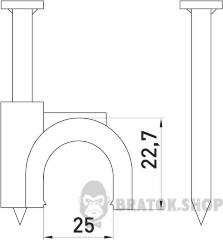Скоба круглая e.ccc.stand.25 (50шт)