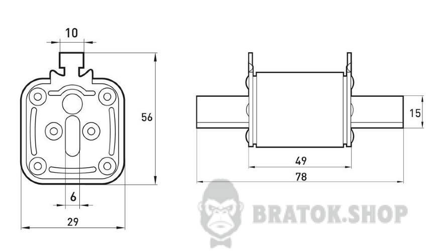 Запобіжник плавкий e.fuse.NT00.32, габарит 00, 32А i0760043 у Києві