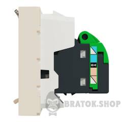 Розетка комп'ютерна RJ45, категорія 6 UTP, 2 модулі, бежева Unica New Studio