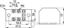Клемна колодка захищена e.tc.protect.25.4, 25А, 4 полюса p056007